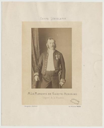 M. le marquis de Sainte-Hermine, député de la Vendée / photographie Franck, Paris.